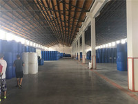 Tambour bleu écologique de 55 gallons avec poignée en plastique 200L impression par transfert de chaleur seau de stockage de produits chimiques OEM personnalisé
