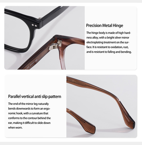 Gafas Ópticas Cuadradas de Acetato Ombre, Novedad 2026, Fabricante de Logotipos Personalizados, Venta al por Mayor de Gafas Graduadas - Product Image 6
