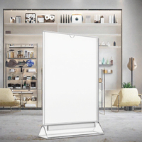 Support de menu double face personnalisé en plastique pour cartes de visite et porte-affiches A4/A5 pour publicité de table