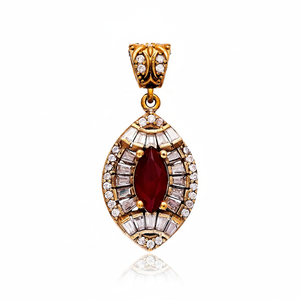 Pendentif en pierre de grenat ovale en argent authentique, fabriqué à la main en turquie, vente en gros de bijoux en argent Sterling 925 pour femmes - Product Image 2