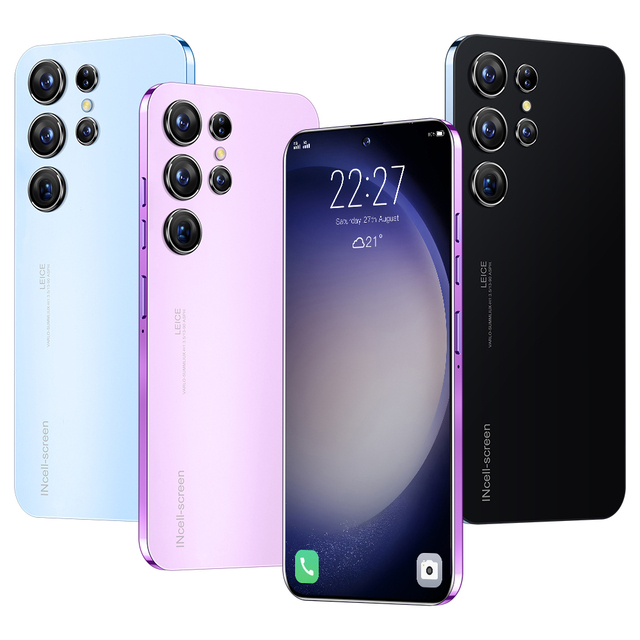 New S23 PLUS Ultra Mobile Phone Drop Shipping 3G/4G/5G Smartphone with 2K Resolution Screen Supports LTE CDMA in English French
