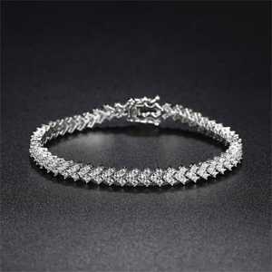 Bracelet Hip Hop en Diamants de Haute Qualité, Argent 925, Maillons Cubains Sertis de Diamants, Fait Main, Produit en Gros - Product Image 2
