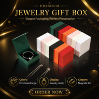 Boîte cadeau à bijoux avec couvercle magnétique, boîte d'emballage en carton estampé à chaud pour bagues, colliers, bracelets, boucles d'oreilles