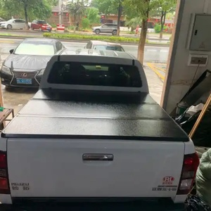 Hot Selling KQD Brand Truck Parts Textured Rear <b>Bed</b> Cover TRI-Hard <b>Folding</b> Truck <b>Bed</b> Tonneau Covers for Isuzu D-Max - Product Image 4