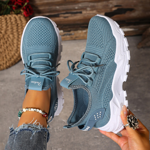 Scarpe da Ginnastica da <span class=keywords><strong>Donna</strong></span> Leggere e Traspiranti in Tessuto Altamente Elastico, Ammortizzate, Sportive e di Tendenza per il Pendolarismo Quotidiano - Product Image 3