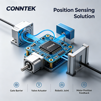 Encodeur d'angle magnétique à effet Hall 16 bits CONNTEK KTH7816 IC SPI SSI Sortie ABZ PWM Haute Précision Latence Ultra-faible 120000 tr/min SMT