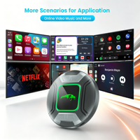 PlayAiBox Qualcomm 6350 Android 15, Caja Inalámbrica Carplay con IA, 8GB+128GB, Gran Cantidad de Aplicaciones, Caja de Video, Adaptador Inalámbrico para Youtube/Netflix