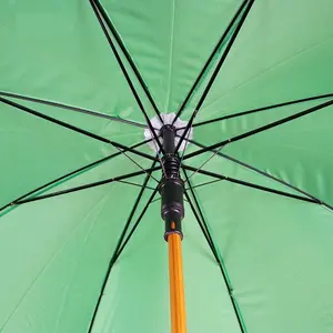 23 Zoll kundenspezifischer holzrechter Regenschirm automatisches Öffnen mit Plattenstreifen