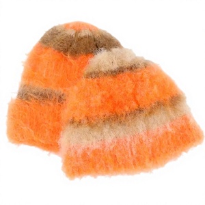 <b>Chunky</b> <b>Knit</b> Beanie Winter Hat Faux Mohair <b>Wool</b> Blend Skull Cap <b>for</b> Outdoor Travel Daily Wear - Product Image 5