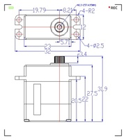 Feetech 11KG Hochdrehmoment 0,059Sek Kernloser CNC-Gehäuse Superstarker Stahl 10mm Flügelservo für RC-Segelflugzeuge Elektronisches Spielzeug Roboter