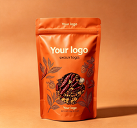 Sachets refermables personnalisés en plastique thermoscellable de 3,5 po, anti-odeur, à fond plat, en Mylar, pour snacks et épices