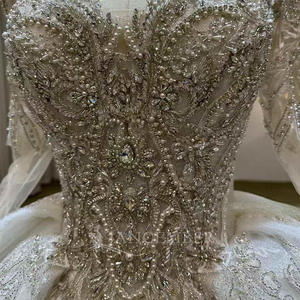 Robe de mariée à manches longues, broderie en dentelle, robes de mariée, Vestido Noiva, grande taille, Lsjj66 - Product Image 5