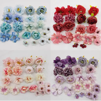 Premium Quality Bag Pack Gemischte künstliche Blumen köpfe für Hochzeit Geburtstags feier Weihnachts kuchen Dekorieren Zubehör Wand dekoration