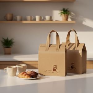 Wholesale <b>Custom</b> Disposable Recyclable Thermal Food Non-Woven Cooler Bag Aluminum Foil Lining for Takeaway Food Chocolate <b>Custom</b> - Product Image 1