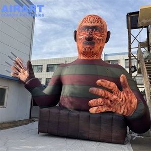 Nouveauté : Personnage d'horreur Krueger gonflable géant, démon tueur gonflable pour Halloween, décorations de jardin extérieur - Product Image 4