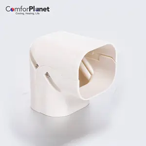 HVAC White line set cover Pipe decorative plastic pvc cable trunking PVC pipe cover Duct for air conditioning PVC duct