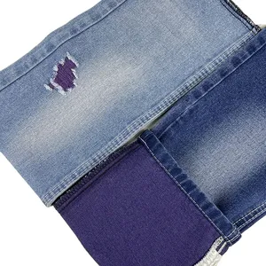 Wholesale Satin Sateen Style Denim Jeans Fabric Cotton Polyester Stretch Denim Fabric