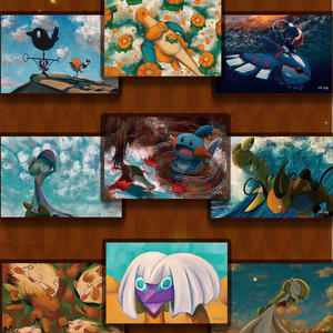 PY Tableau d'art des Peintures Mondialement Célèbres, Carte Pokémon, Nouvelle Boîte Mystère Baleine Personnalisée, Jeu de Société, Fan Art, Elf Baby, Aimant de Réfrigérateur en Gros - Product Image 4