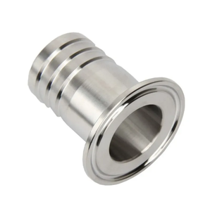 सैनिटरी स्टेनलेस स्टील त्रि-क्लैंप नली कूपिंग पाइप फिटिंग फेरीनियम के साथ गर्दन की छाल पूंछ के साथ - Product Image 1