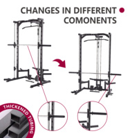 Barre de traction portable multi-positions, rack de musculation solide, machine Smith intégrée, presse à jambes, station d'exercices multifonction