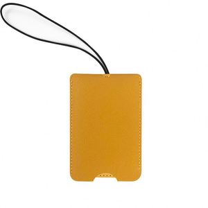 Cheap Solid Color Travel Card Holder Luggage <b>Name</b> Brand Waterproof Anti-Theft PU Luggage <b>Tag</b> - Product Image 1