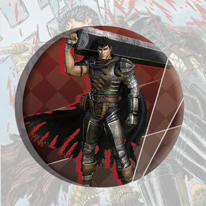 <span class=keywords><strong>Berserk</strong></span> la légende de Saberwind Badge Sceau de guerre Guts Pin Technique d'estampage Pendentif rond en fer blanc - Product Image 2
