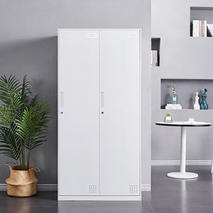 ארון אחסון משרדי מותאם אישית עבור חדר שינה 2 דלתות מתכת ארון מתכת בגודל גדול לבן ארון בגדים מתכתי ארון בגדים - Product Image 2