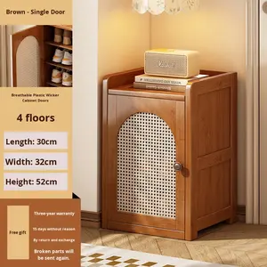 <span class=keywords><strong>Zapatero</strong></span> ajustable apilable de gran capacidad de madera maciza moderna, 5 estantes de pie, armario <span class=keywords><strong>estrecho</strong></span>, organizador de zapatos de <span class=keywords><strong>entrada</strong></span> - Product Image 6