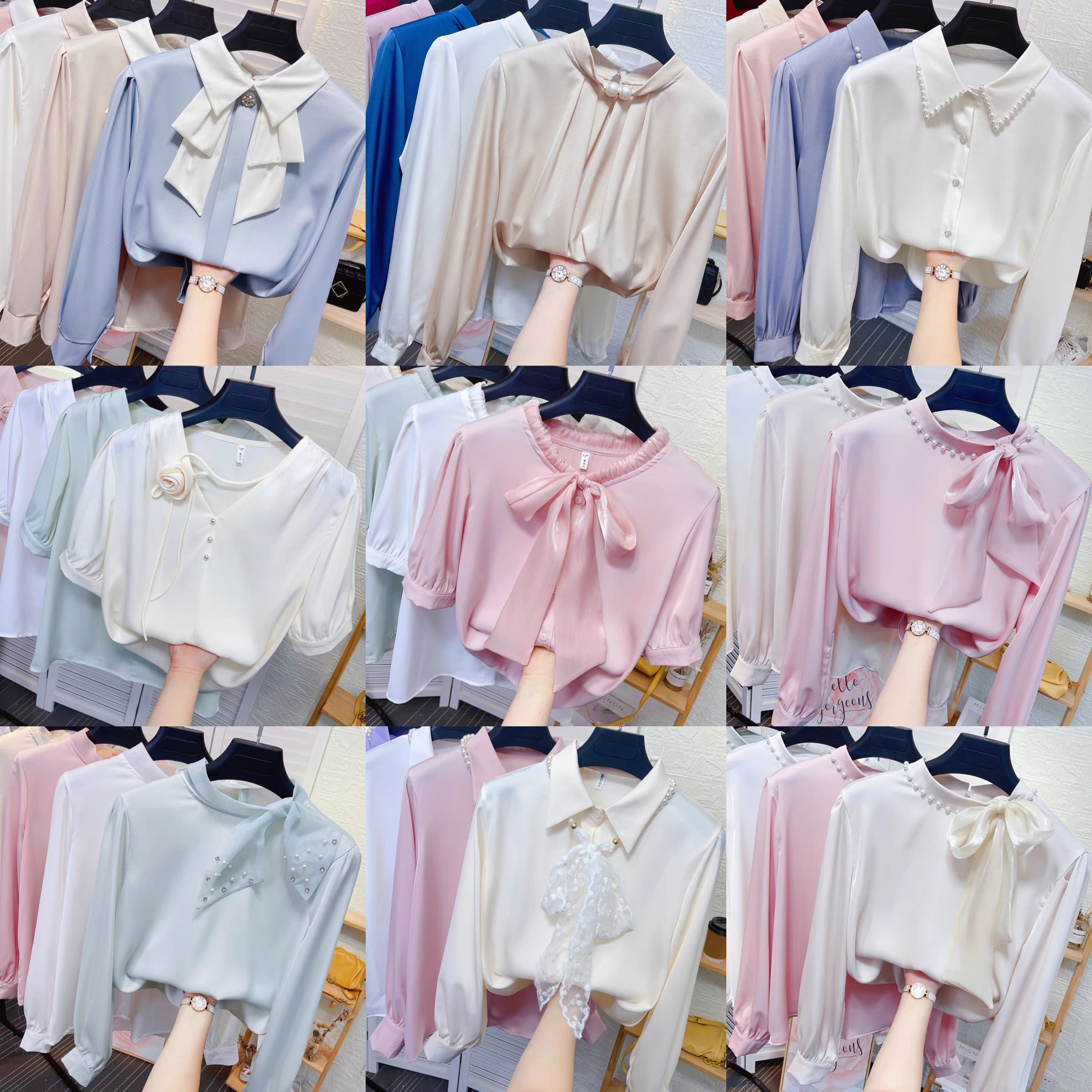 Korean Formal Blouses Elegant Women's Office Wear