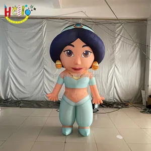 Personalizado inflável menina dos desenhos animados, princesa, personagem caminhada, traje inflável