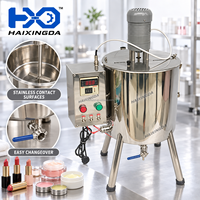 Machine de remplissage cosmétique chauffante avec réservoir mélangeur pour la fabrication de rouges à lèvres, gloss, crèmes, pâtes, cires et de petits lots de produits de beauté
