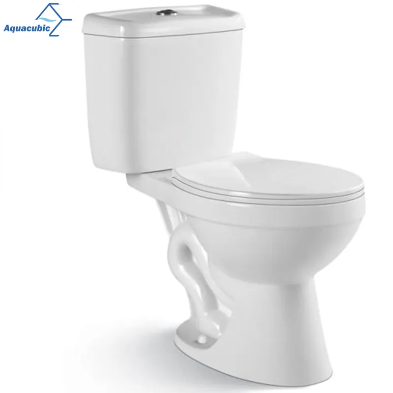 Sanitari 2 Pezzi Da Bagno Wc Ciotola In Ceramica di Design Aquacubic Nuovo Due Pezzi A Pavimento Sifone Vampate di Calore Dual-flush