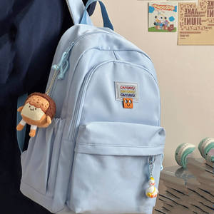 Mochila Escolar de Nailon de Gran Capacidad, Altamente Compatible, para Estudiantes de Secundaria, Unisex, Estilo Hip-Hop - Product Image 4