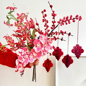 Branche artificielle de baies de houx rouges Muyu Chronicles, décoration porte-bonheur pour la maison, les mariages et les fêtes - Product Image 2