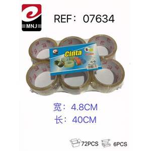 Nastro Trasparente Mnj Cinta 4.8Cm X 40Cm Confezione da 6 Pezzi per Sigillatura Imballaggi - Product Image 3