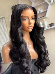 Parrucche in <span class=keywords><strong>Capelli</strong></span> Umani Naturali - Parrucca Vergine Non Trattata con Onde Morbide Senza Colla per Donne Bianche, Parrucca Frontale in Pizzo con <span class=keywords><strong>Capelli</strong></span> Umani Ricci - Product Image 4