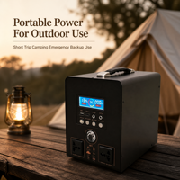 Centrale Électrique Portable 300W à Coque Métallique, Générateur Solaire MPPT, 3000 Cycles, LiFePO4, Onde Sinusoïdale Pure pour Camping et Sauvegarde Domestique