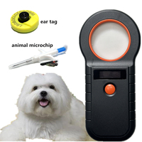 Escáner de Etiquetas de Vidrio Microchip Usado, Lector RFID de 134.2Khz, Material ABS, Lector de Etiquetas para Animales, Perros y Gatos