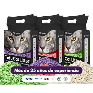 Usine OEM ODM, vente en gros, litière pour chat en tofu à forte capacité d'agglomération, sans poussière, désodorisante - Product Image 1