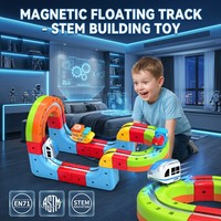 20 Pièces Blocs de Construction Magnétiques Flottants, Circuit de Billes Créatif, Jeu de Construction STEM Éducatif, Ensemble de Tuiles Magnétiques, Cadeau