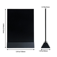 Tableau noir en bois FSC, petit format, pour écrire, décoration de table, cartes de table, étiquettes de prix, support de table avec base en bois
