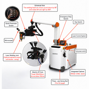 Machine de soudage laser à fibre motorisée QCW 150W 300W pour moules, machine de réparation de moules en acier inoxydable - Product Image 3