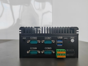 Elebao fanless k100 דגם j1900 n100 n150 mini pc תצוגה משולש עם 1 * vga 4 * rs232com תמיכה gpio תעשייתי PC - Product Image 4