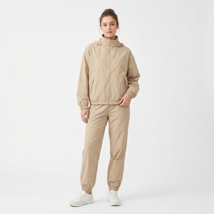 Conjunto de Chaqueta y Pantalones Cortavientos Azul Marino para Mujer, con Cierre de Cremallera Completo, Resistentes al Viento, Casuales, Ligeros, de Poliéster - Product Image 6