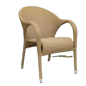 Chaise de bistrot en rotin et en plastique pour l'extérieur, le jardin, la terrasse et le balcon - Product Image 1