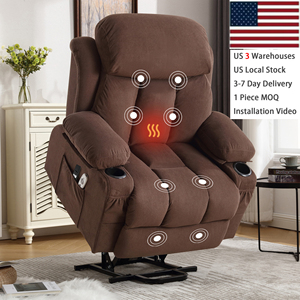 VANBOW 350LBS Recliner 8 Points <strong>Massage</strong>+<strong>heated</strong> Portable Chair Lifts For Elderly With Cup Holder - Product Image 1
