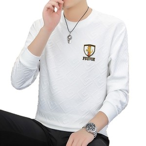 Pull jacquard classique pour homme, automne-hiver, à manches longues, coupe ample, avec logo de marque tendance - Product Image 5