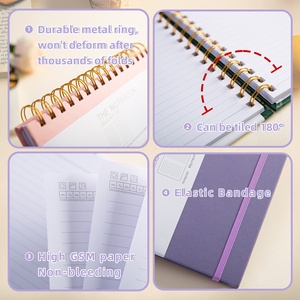 Quaderno <span class=keywords><strong>a</strong></span> <span class=keywords><strong>spirale</strong></span> da regalo, 100 fogli, copertina rigida rinforzata, <span class=keywords><strong>righe</strong></span> orizzontali, blocco note pratico per ufficio e studio - Product Image 5