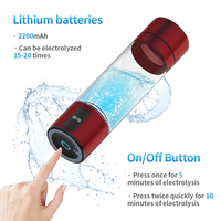 Bouteille d'eau hydrogénée alimentée par USB 5000ppb 2025 Bouteille d'eau hydrogénée portable Gourde 300ml Générateurs d'eau hydrogénée