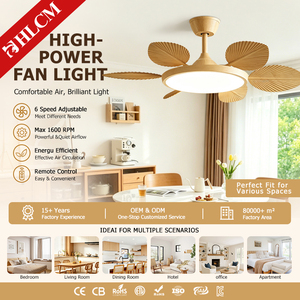 Ventilateur de plafond LED haut de gamme de 42 pouces à 6 pales avec moteur DC, télécommande, CRI 90, 6 vitesses, fonctionnement silencieux, personnalisable - Product Image 2